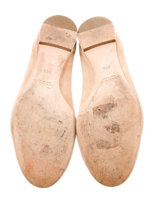 Chloé Suede Scalloped Accent Ballet Flats