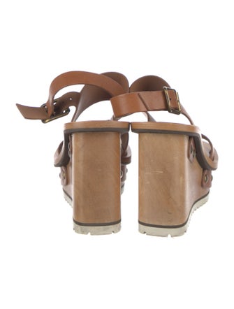 Chloé Leather Studded Accents Slingback Flats