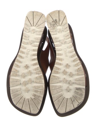 Chloé Leather Studded Accents Slingback Flats