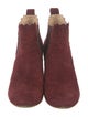 Chloé Suede Scalloped Accent Chelsea Boots