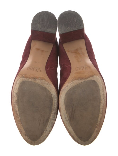 Chloé Suede Scalloped Accent Chelsea Boots