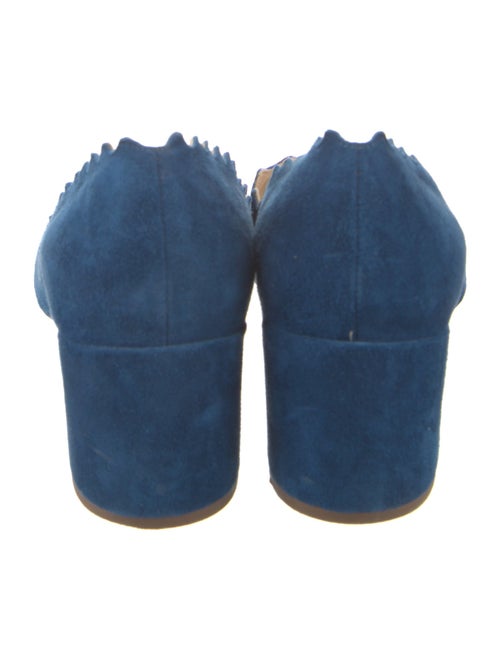 Chloé Suede Scalloped Accent Pumps