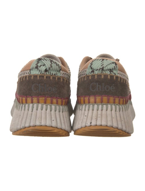 Chloé Colorblock Pattern Leather Trim Embellishment Sneakers