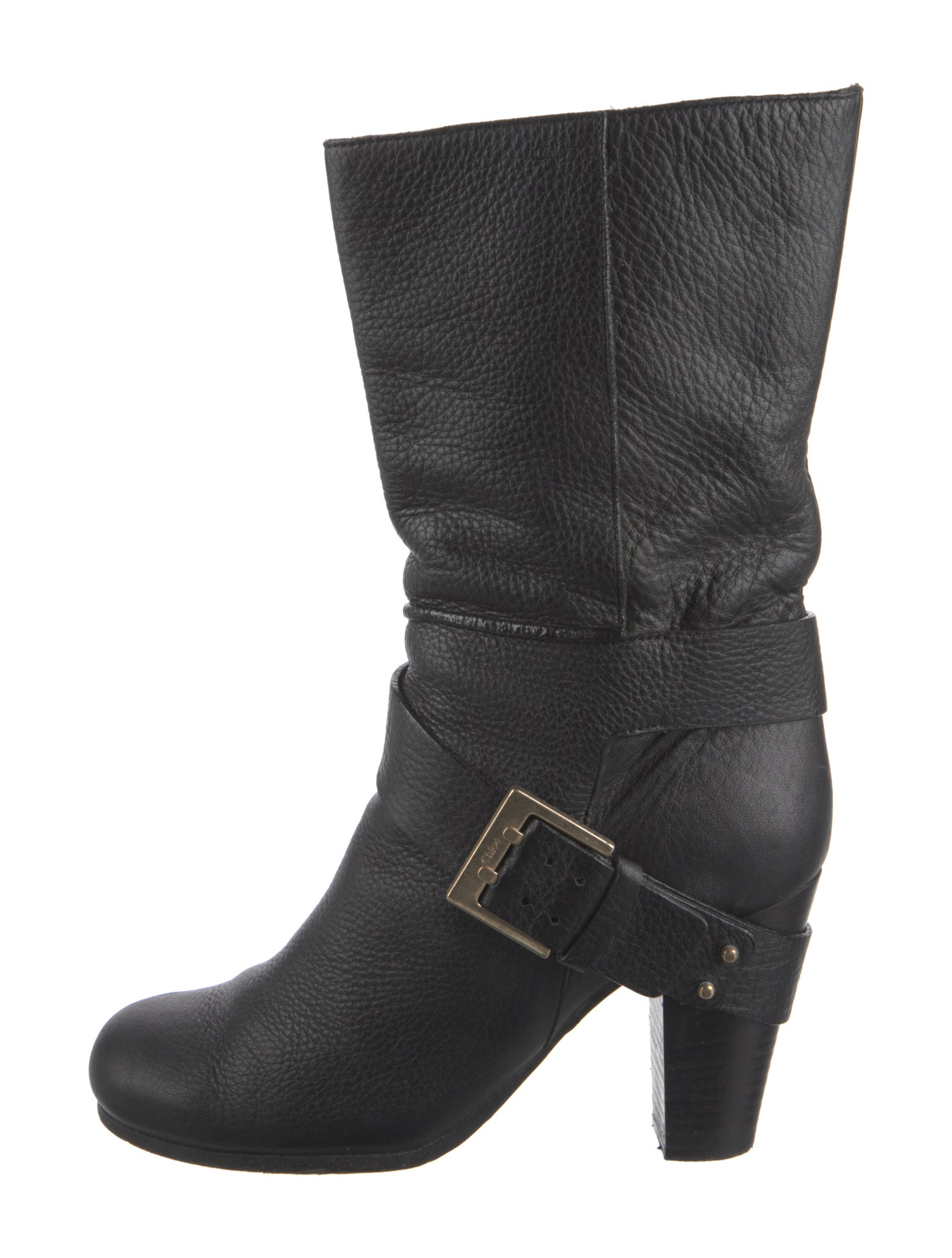Chloé Leather Moto Boots