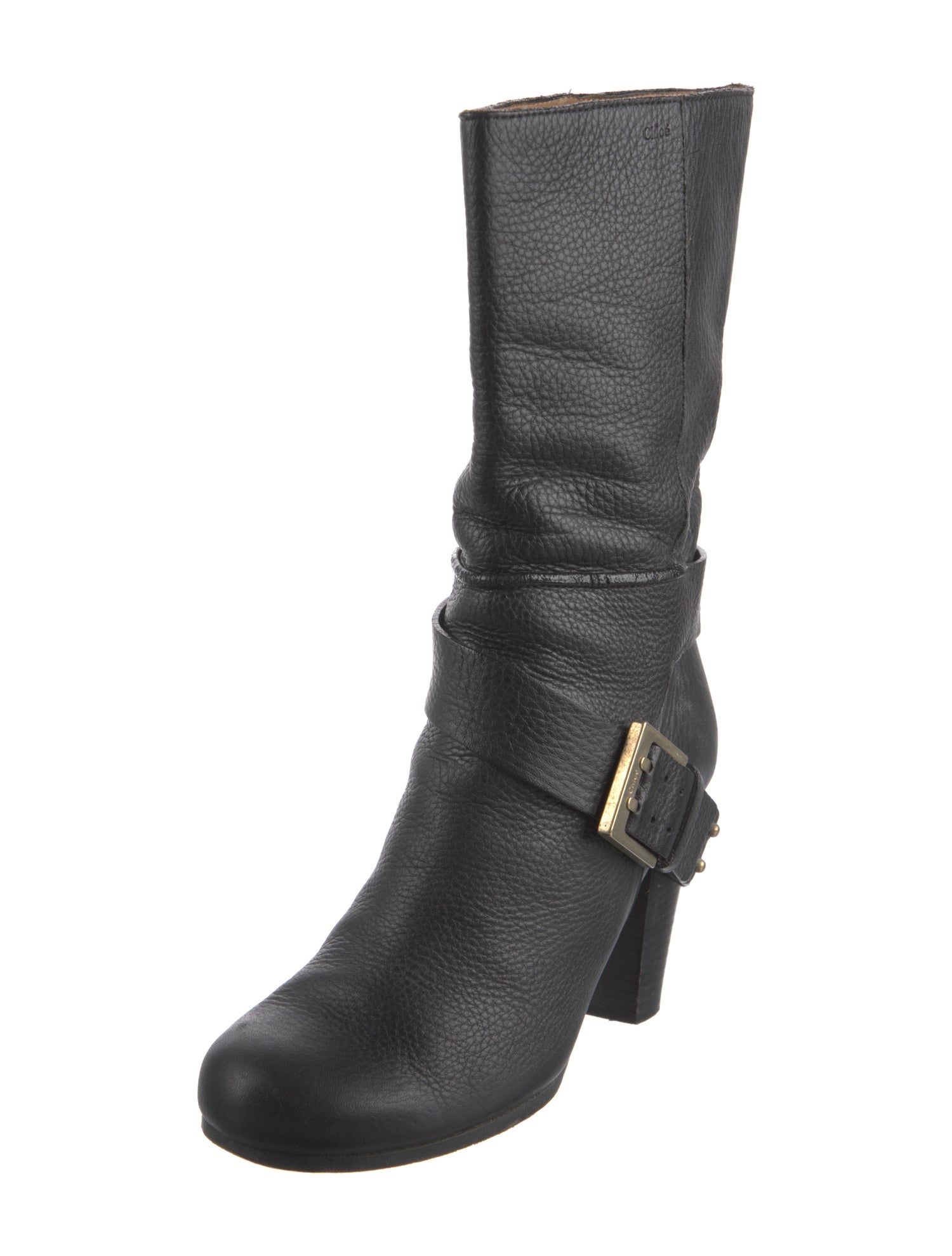 Chloé Leather Moto Boots
