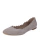 Chloé Suede Scalloped Accent Ballet Flats