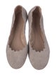 Chloé Suede Scalloped Accent Ballet Flats