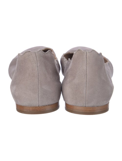 Chloé Suede Scalloped Accent Ballet Flats