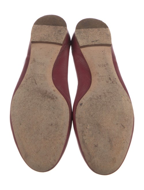 Chloé Leather Scalloped Accent Ballet Flats