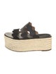 Chloé Leather Scalloped Accent Espadrilles