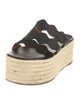 Chloé Leather Scalloped Accent Espadrilles
