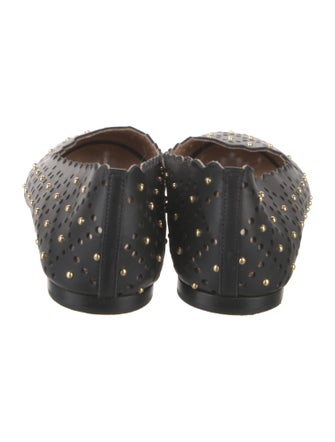 Chloé Leather Studded Accents Ballet Flats
