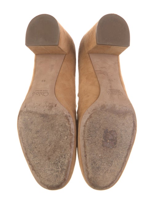 Chloé Suede Scalloped Accent Pumps