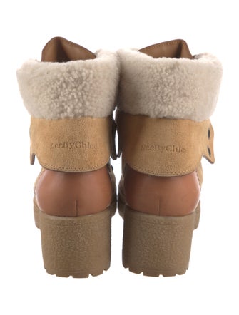 Chloé Suede Combat Boots