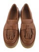 Chloé Leather Tassel Accents Loafers