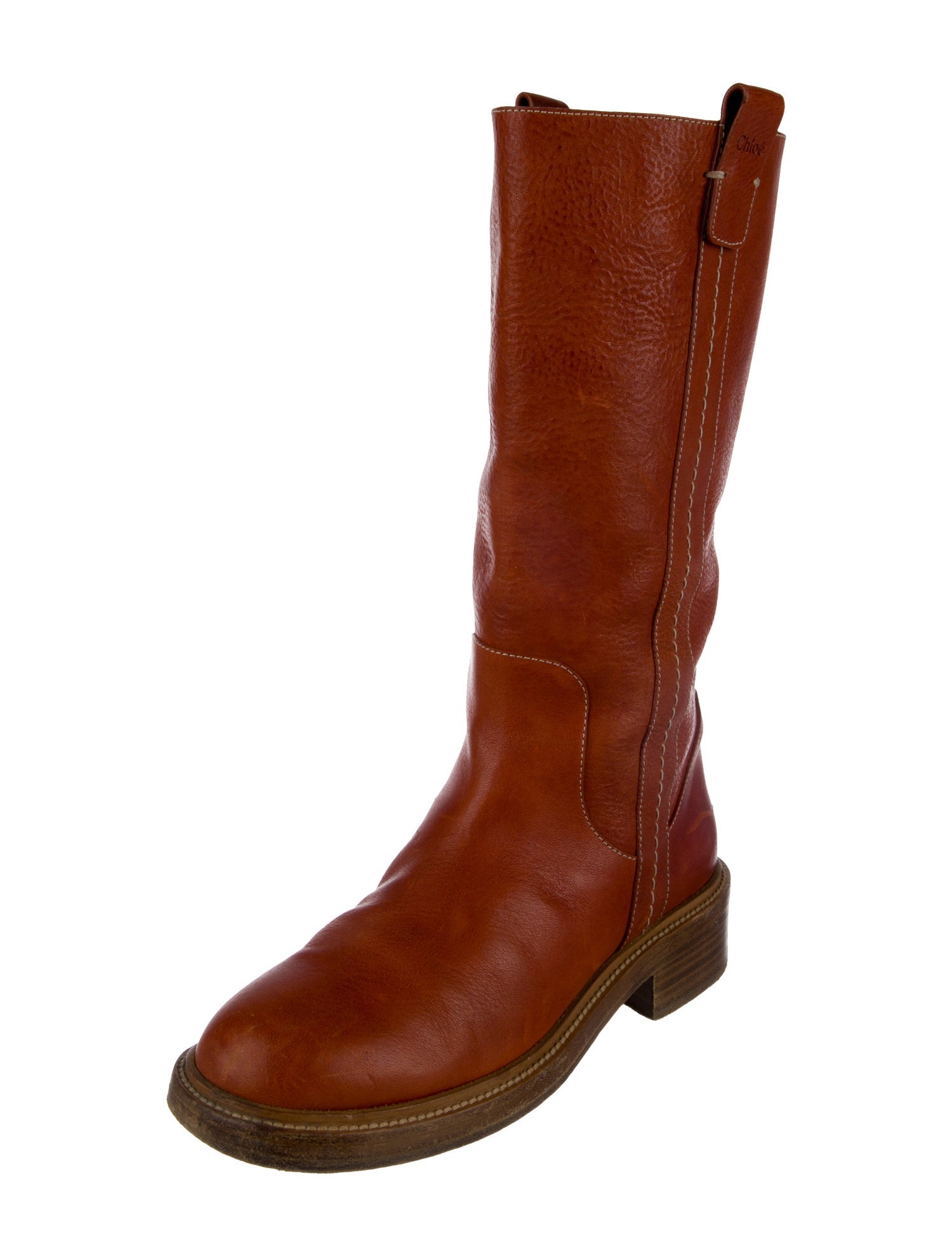 Chloé Leather Riding Boots