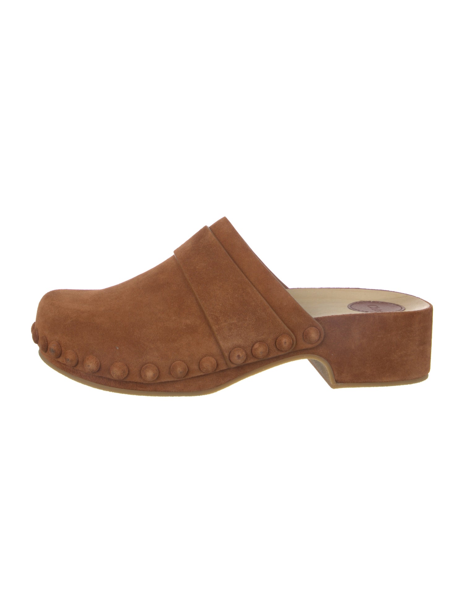 Chloé Suede Studded Accents Mules