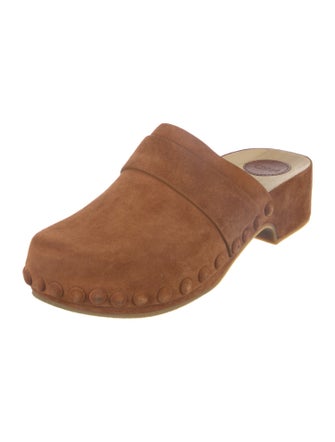 Chloé Suede Studded Accents Mules