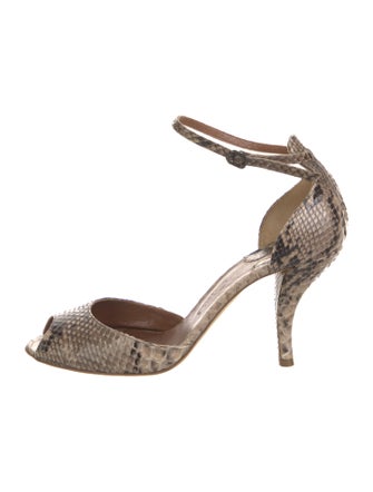 Chloé Snakeskin Animal Print D'Orsay Pumps