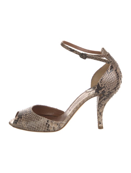 Chloé Snakeskin Animal Print D'Orsay Pumps