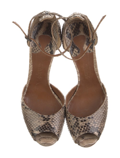 Chloé Snakeskin Animal Print D'Orsay Pumps