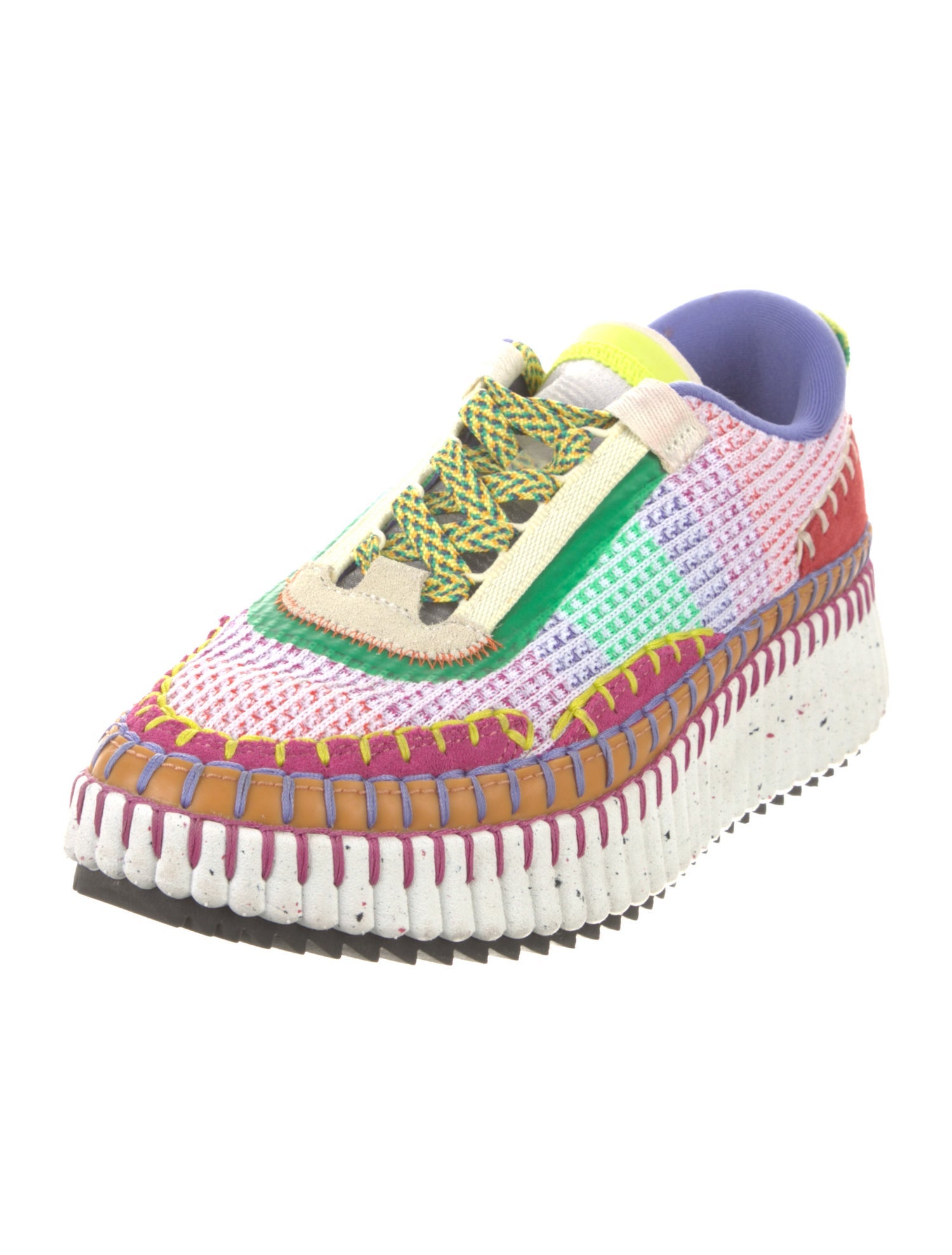 Chloé Colorblock Pattern Sneakers