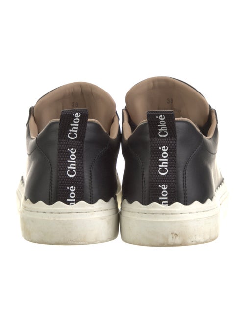 Chloé Leather Scalloped Accent Sneakers