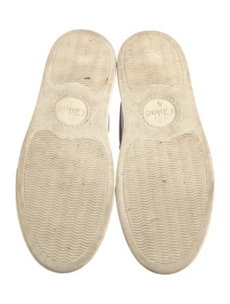 Chloé Leather Scalloped Accent Sneakers