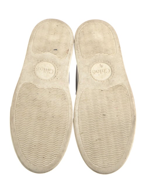 Chloé Leather Scalloped Accent Sneakers