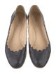 Chloé Leather Scalloped Accent Ballet Flats