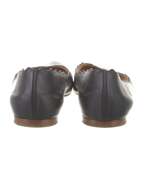 Chloé Leather Scalloped Accent Ballet Flats