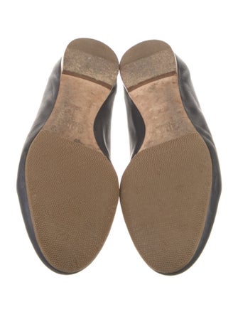 Chloé Leather Scalloped Accent Ballet Flats
