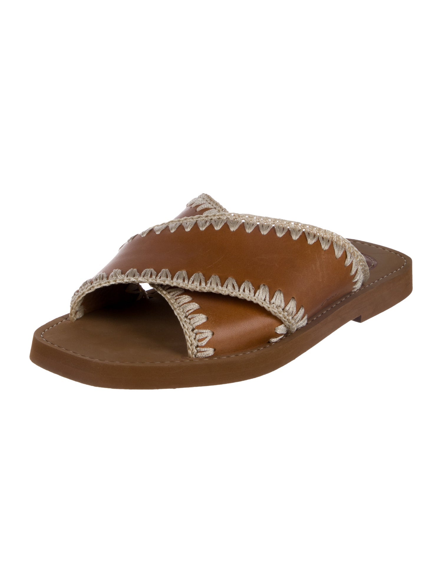 Chloé Leather Patterned Slides