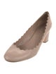 Chloé Leather Scalloped Accent Pumps