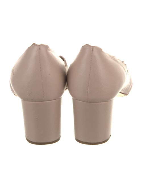 Chloé Leather Scalloped Accent Pumps