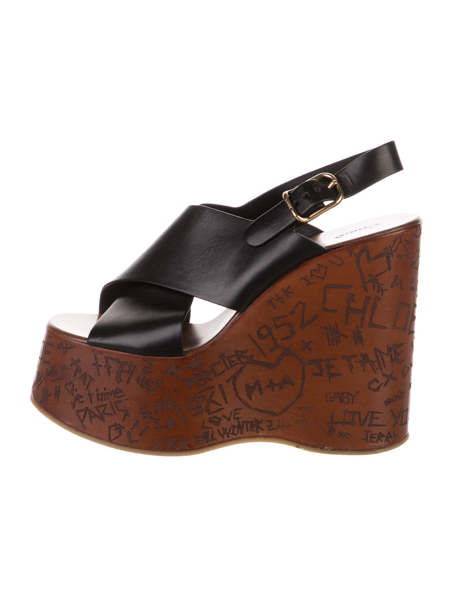 Chloé Leather Slingback Sandals