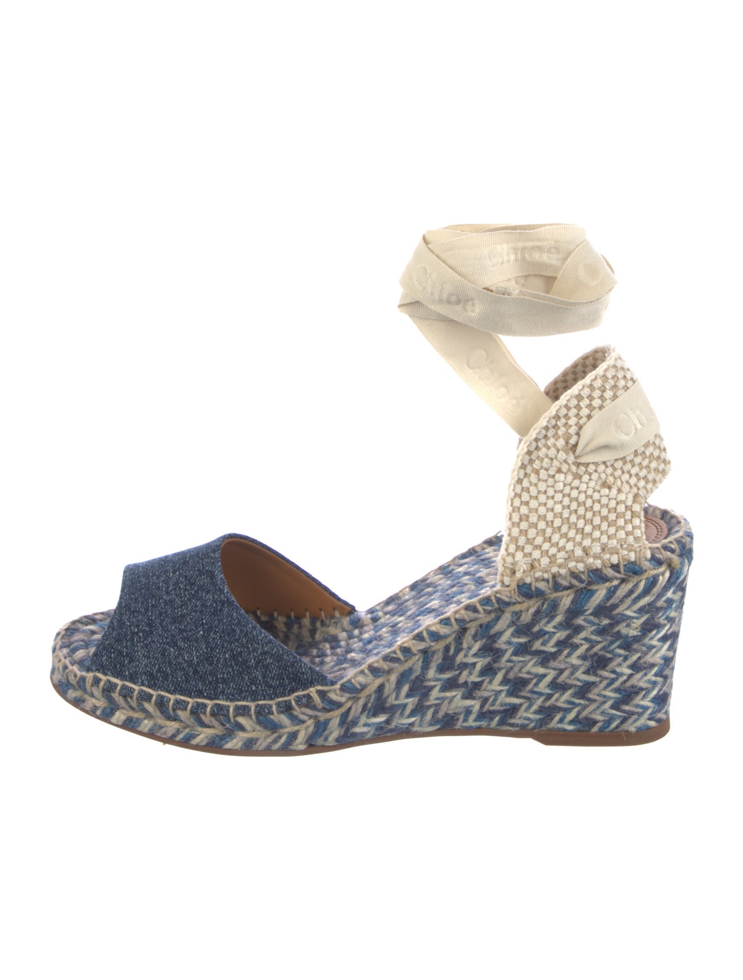 Chloé Denim Patterned Espadrilles