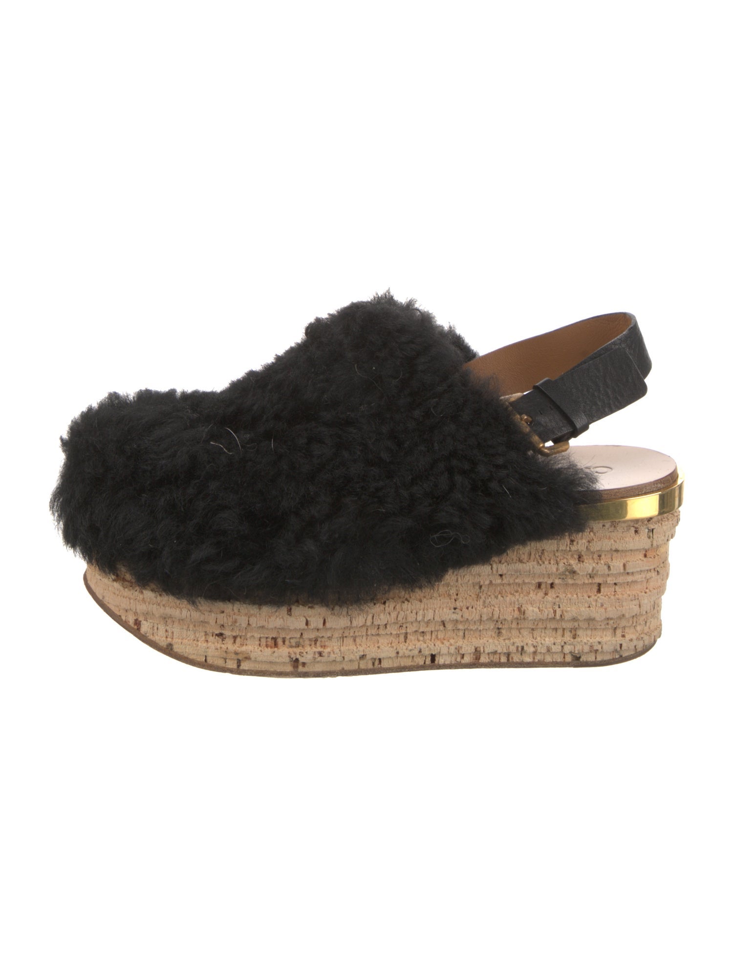 Chloé Fur Slingback Pumps