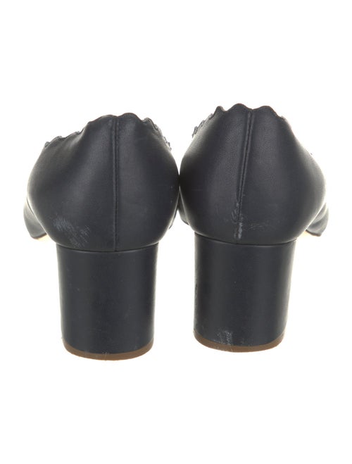 Chloé Leather Scalloped Accent Pumps