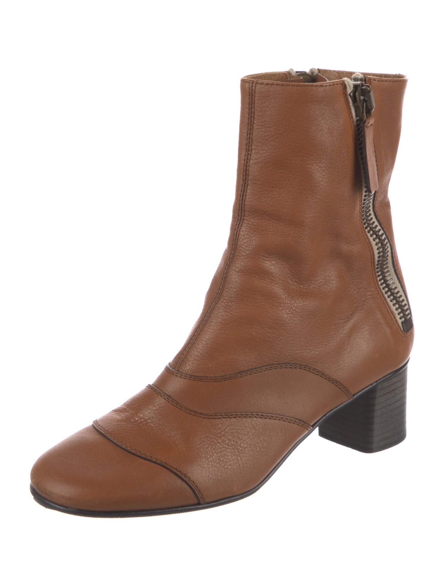 Chloé Leather Moto Boots