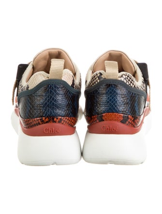 Chloé Leather Animal Print Sneakers