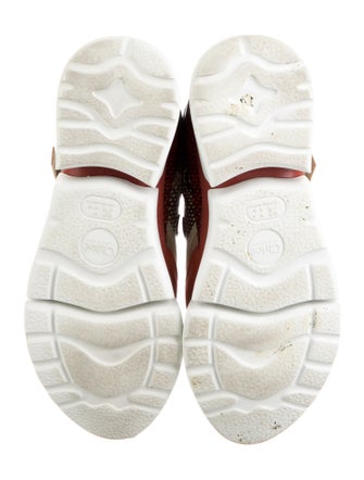 Chloé Leather Animal Print Sneakers