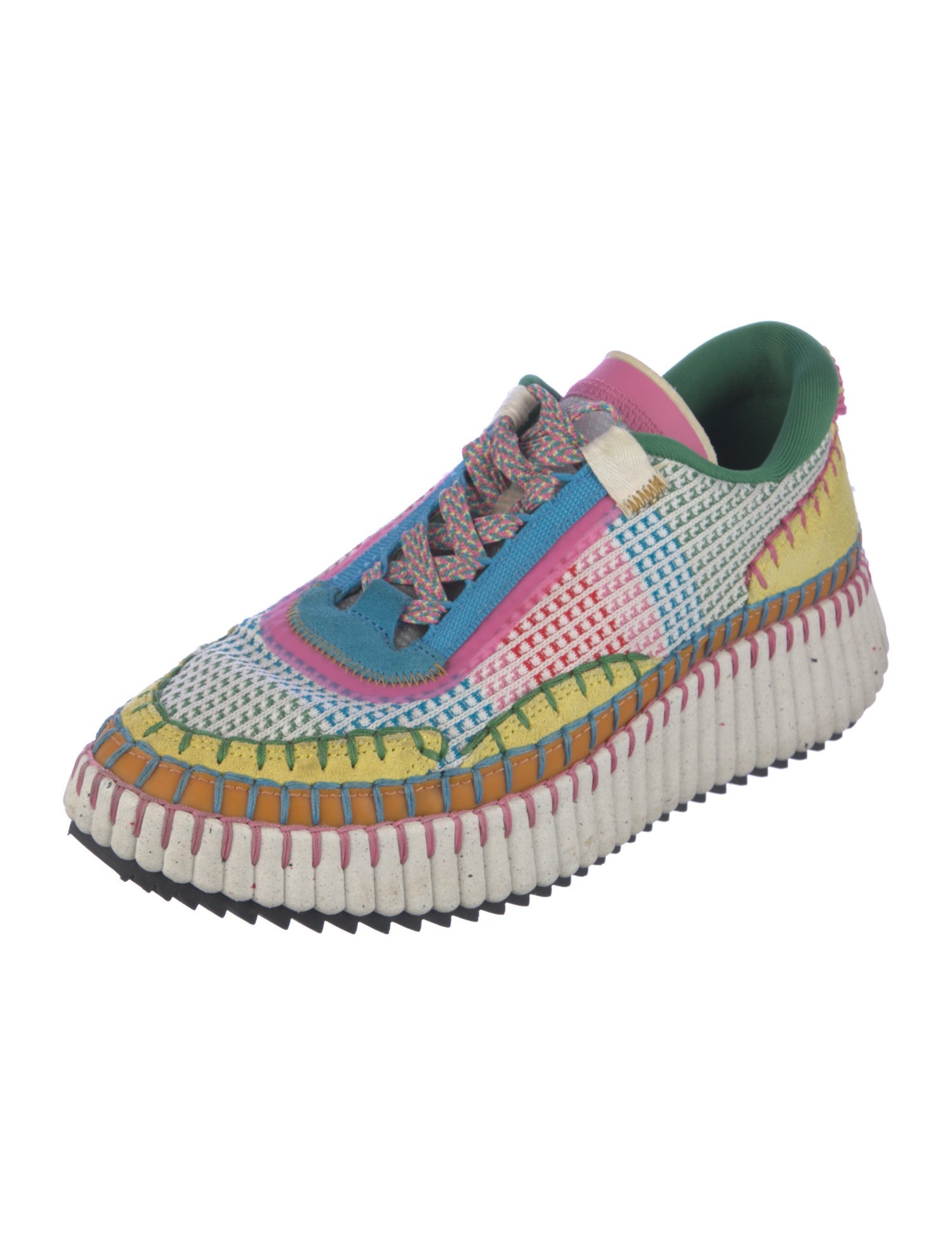 Chloé Colorblock Pattern Sneakers
