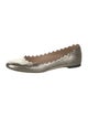 Chloé Leather Scalloped Accent Ballet Flats