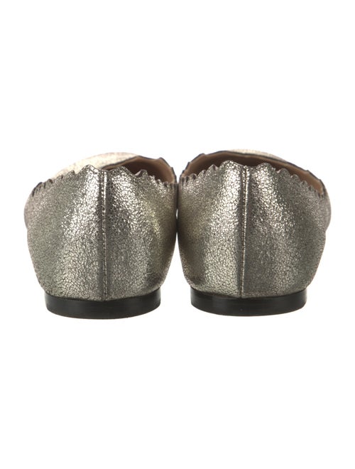Chloé Leather Scalloped Accent Ballet Flats