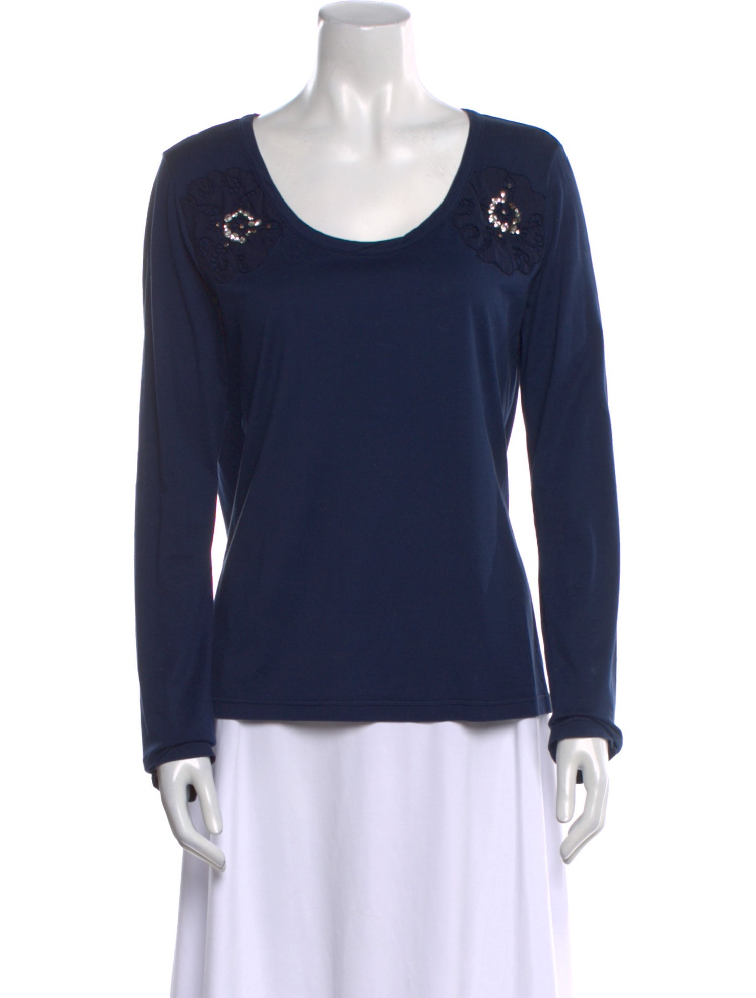 Chloé Scoop Neck Long Sleeve Top