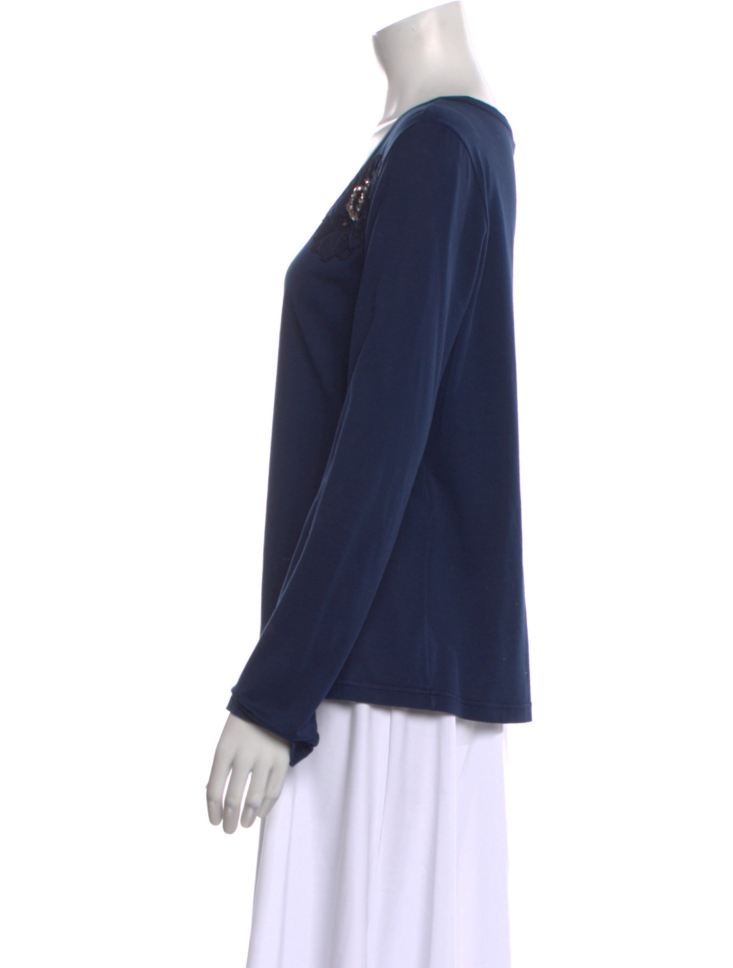 Chloé Scoop Neck Long Sleeve Top