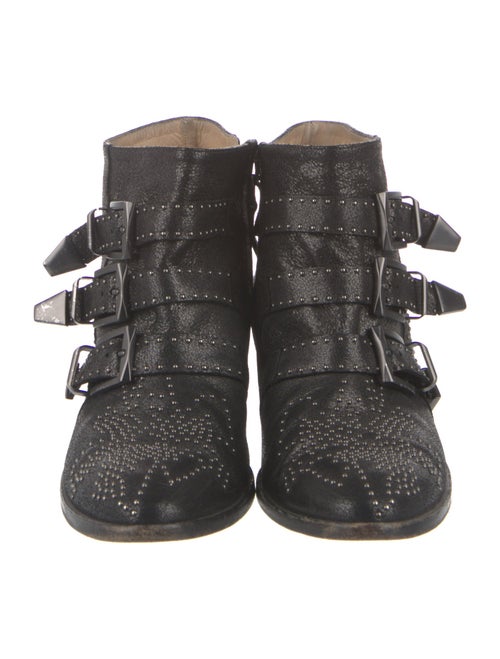 Chloé Leather Studded Accents Western Boots