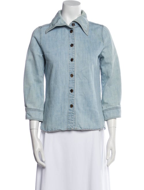 Chloé Three-Quarter Sleeve Button-Up Top