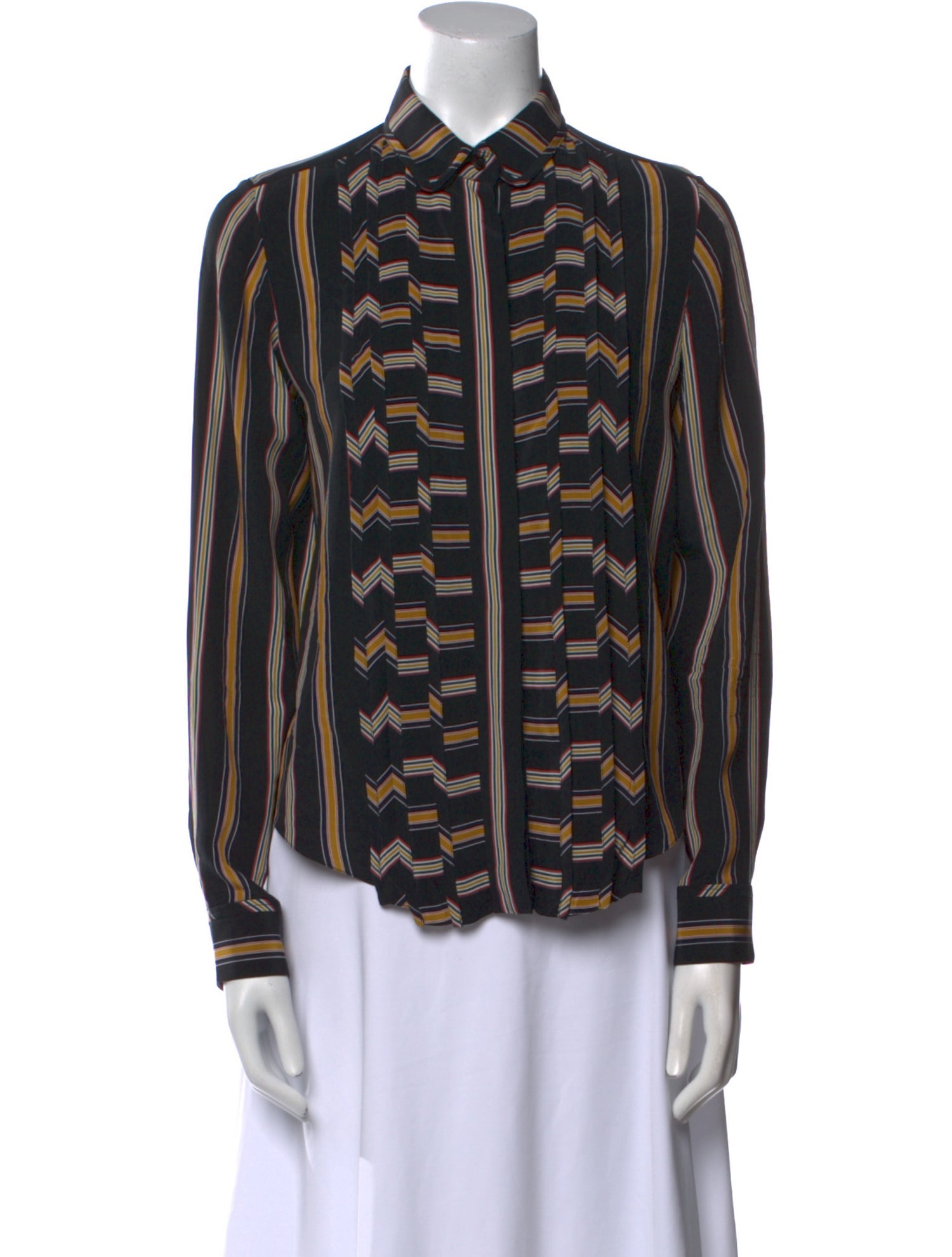 Chloé Silk Printed Button-Up Top